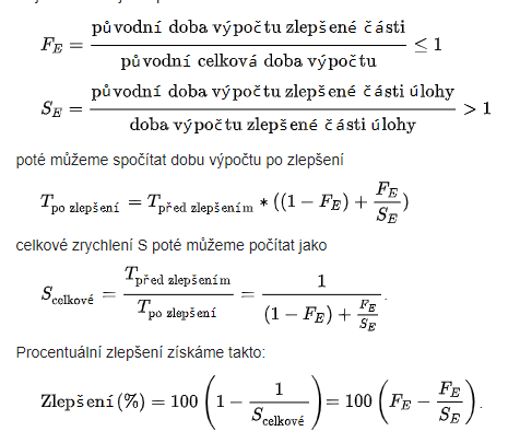 Výpočet maximálního zlepšení při vylepšení některé z jeho částí 