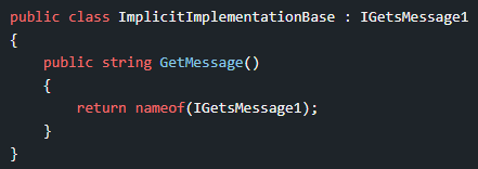 Implicitní implementace interface